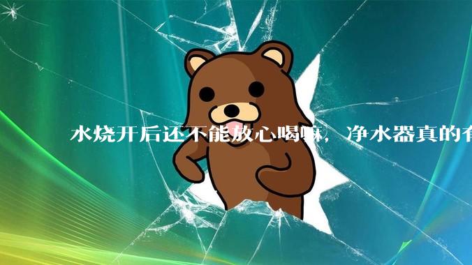 水烧开后还不能放心喝嘛，净水器真的有必要装一个嘛？