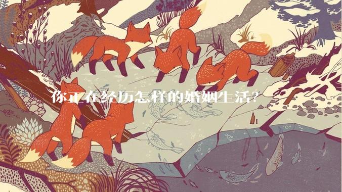 你正在经历怎样的婚姻生活？