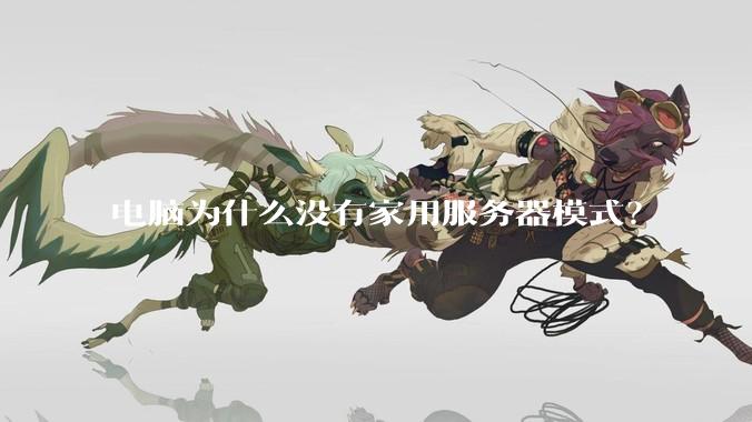 电脑为什么没有家用服务器模式？